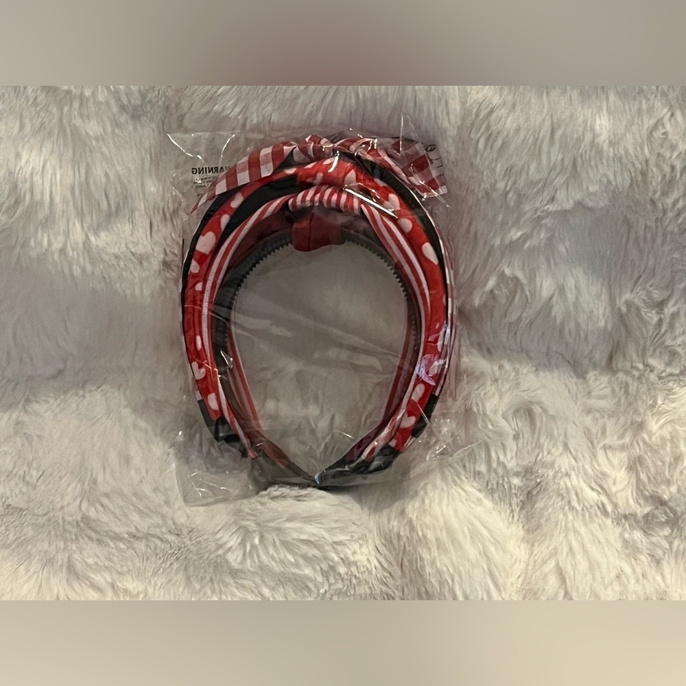 Red and White Polka Dot Headband Set